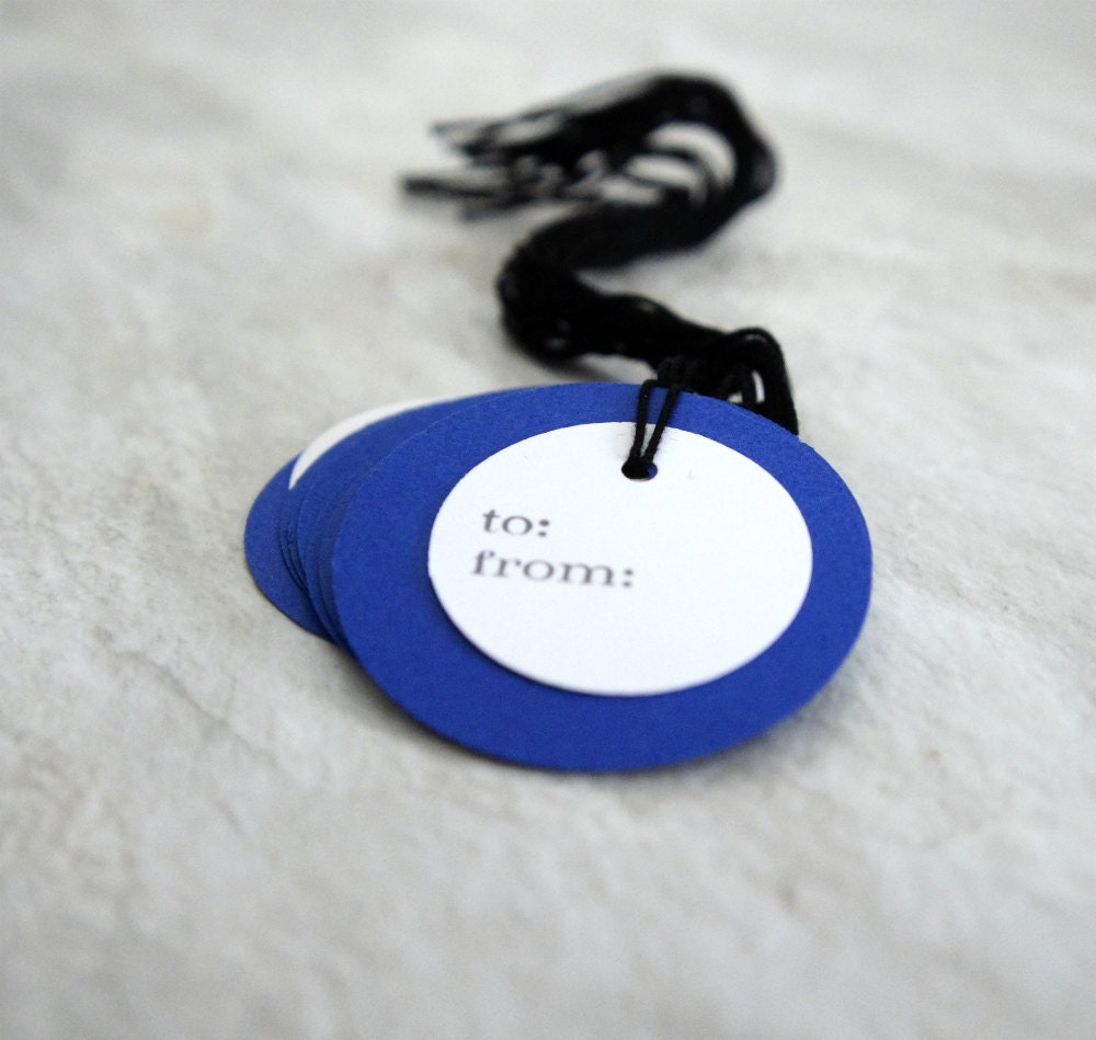 Circle Gift Tags, Blue