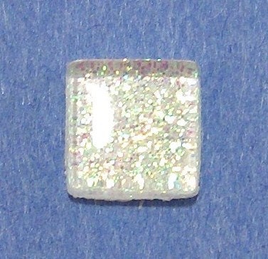 White Glitter Glass Tiles Tesserae Mosaic Squares - 100 3/8 Inch