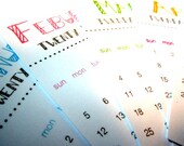 2012 English Stripe Mini Calendar