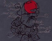 Tasty apple fairy tale embroidered CHILDS Tee shirt