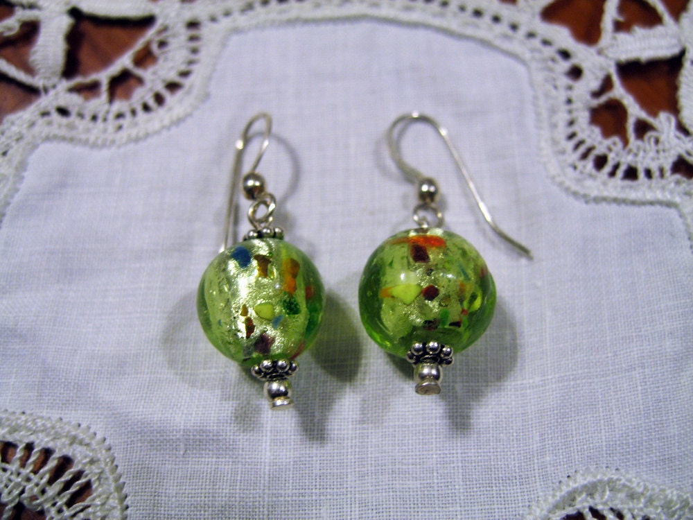 Lampwork "Confetti" Bead Earrings