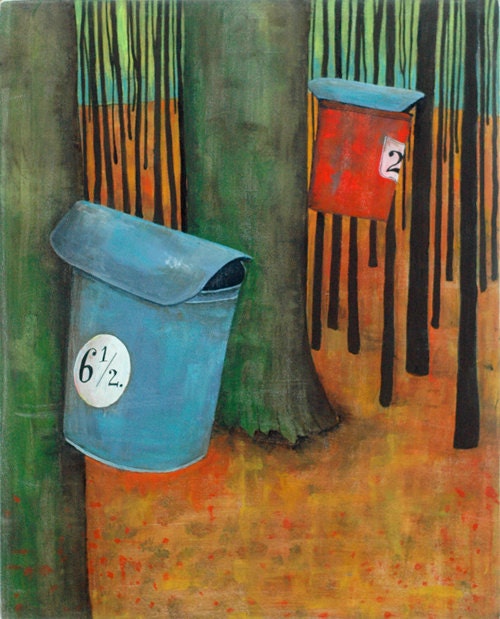 Maple Sap Buckets Painting