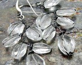 Ice Maiden, Faceted Rock Crystal Quartz and Sterling Silver filled Earrings, ThePurpleLilyDesigns