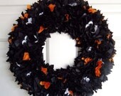 Spying Eyes Halloween Fabric Wreath Door/Wall Decoration