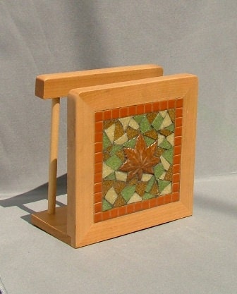 Autumn Leaves Mosaic Napkin Holder