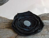 Black satin flower....