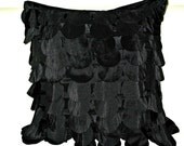Free US shipping Super Fashionable Designer  18x18 Black Bubbles Pillow Cover Zipper Closure