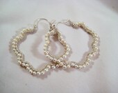 Pearl Quatrefoil Hoops