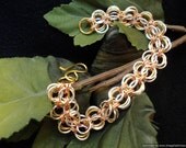 Copper and Brass Chain Maille Bracelet