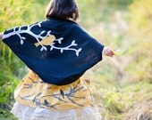 Girls Charcoal Grey Bird and Branch Cardigan Wrap... Sizes 2T through 12