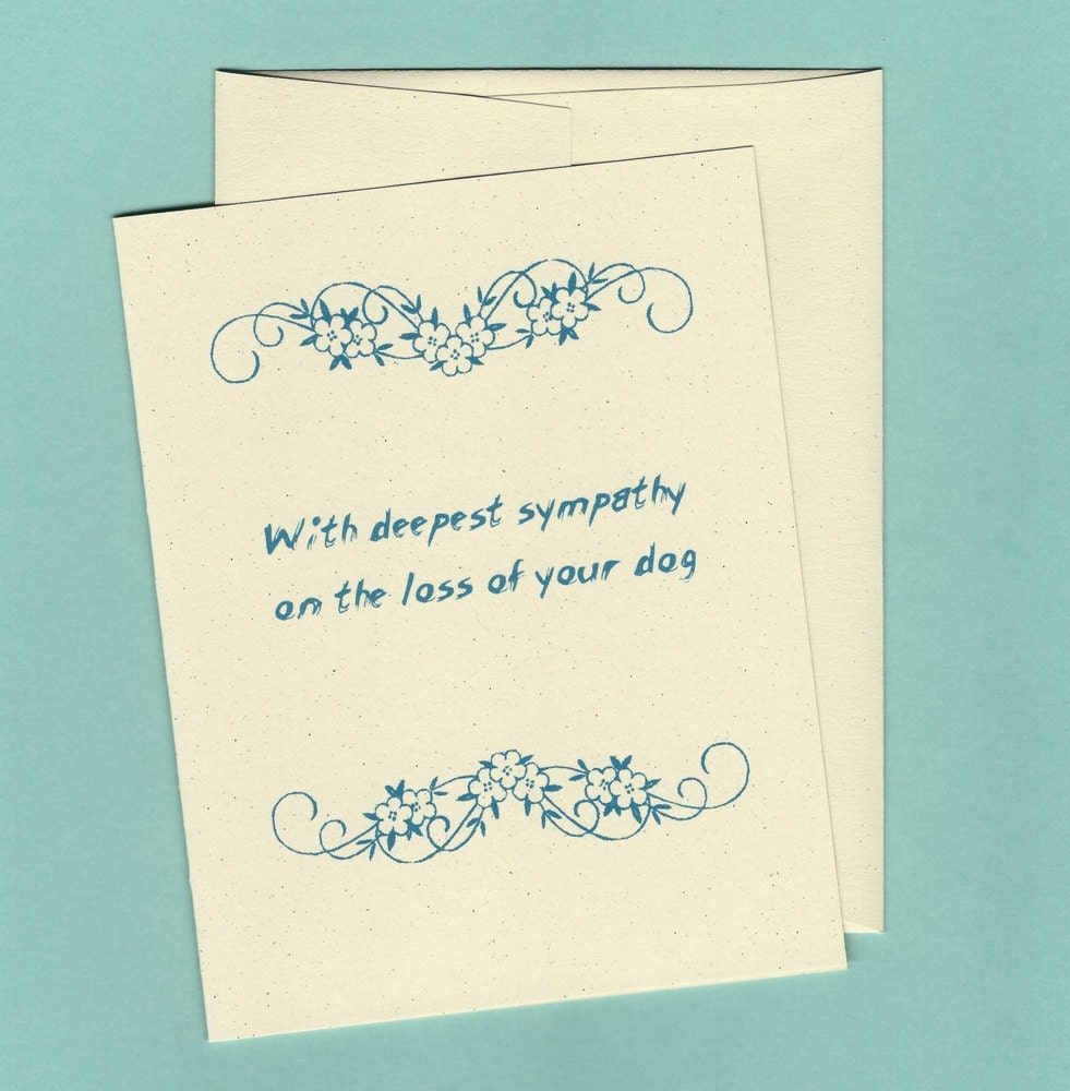Dog Sympathy Card, Pet Sympathy Card, sympathy card for dogs