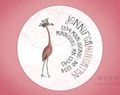 Fancy Flamingo Address Labels