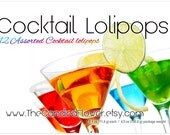 FREE SHIPPING -(6) Cuban Mojito and (6) Pina Colada Cocktail Lollies