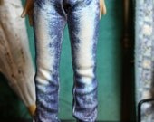 Dirty DARK - Stretch Denim print leggings for Kaye Wiggs MSD, Dollstown 7