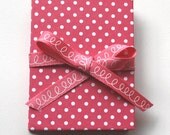BRAG Book  - Photo album -  Accordion - Mini wallet size  - Hot pink with white polka dots