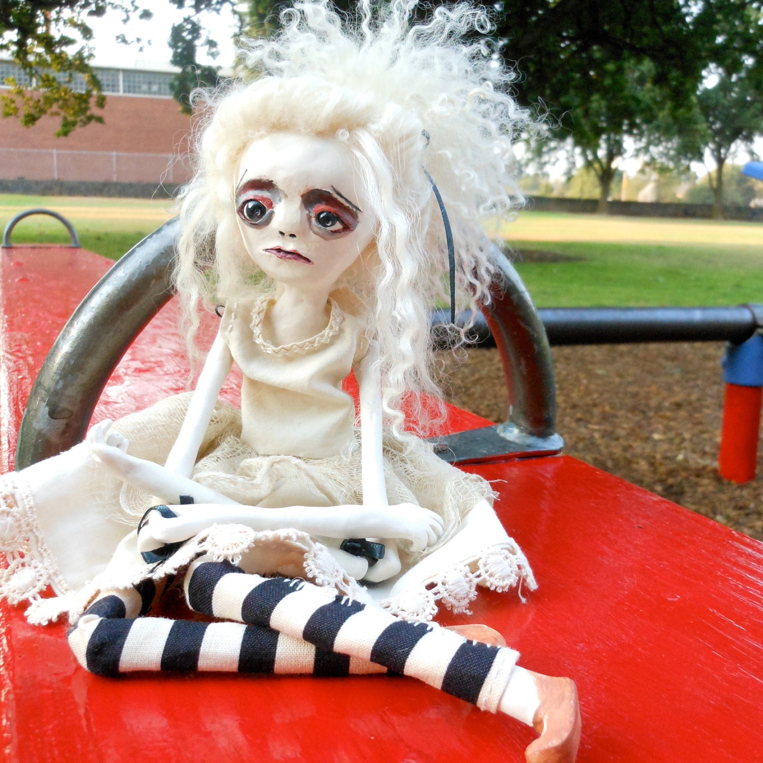 Reserved. . . . OOAK Art Doll for Halloween Lucy. . . . . Reserved