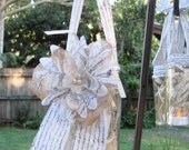 Lantern Up cycled Glass Jar Wedding Decoration Set of 6 by My Broken Art on Etsy