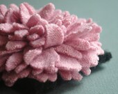 Merino Cool Pink Thistle - Recycled Wool Flower Pin
