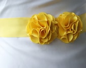bright yellow wedding sash (daffodil yellow)