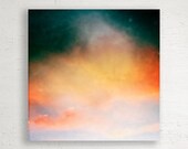 Clouds at Sunset // Reclaimed Wood Art Block // 5 x 5