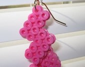 Pink Tetris Piece Earrings