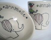 Personalized Baby Gift Set - Pile O' Animals- Small Bowl and Juice Cup- Personalized Baby Gift