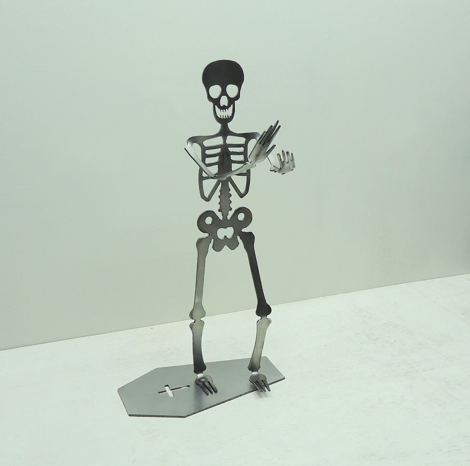 ON SALE - Bendable Pose Mr. Skeleton Metal Art