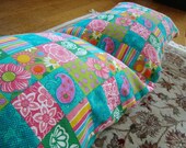 Handmade Pillow -Two for Two  Pillow with fun prints.