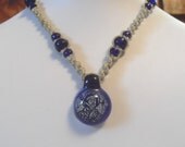 Jimi Hendrix Dichroic Glass Hemp Necklace