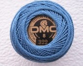DMC 322 - Dark Baby Blue - Perle Cotton Thread Size 8