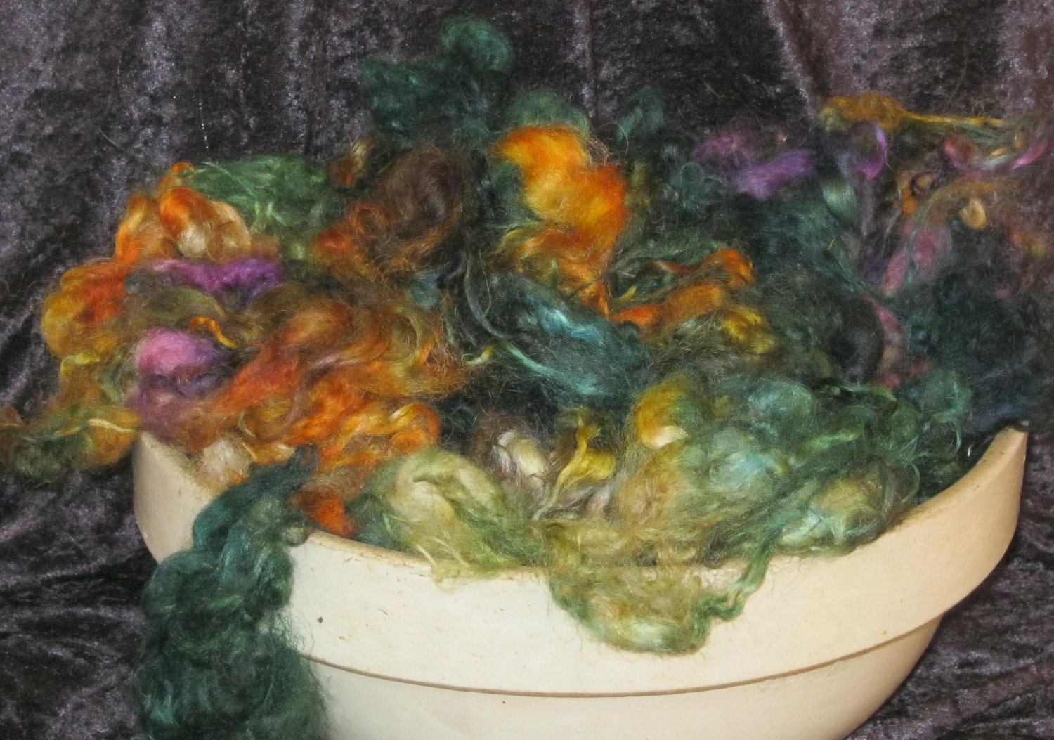 Morning In Montana Hand Dyed Shetland Locks-5.4 Ounces