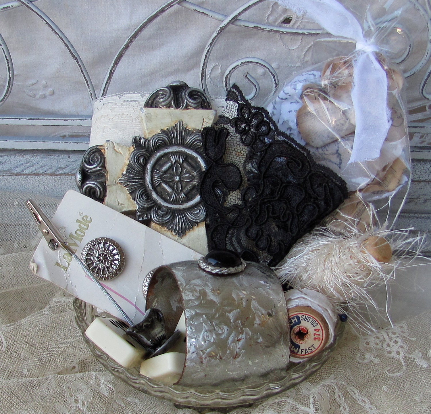 Supply  Kit with Found Objects perfect for your Altered Art, Assemblage and Collage designs  by My Broken Art on Etsy