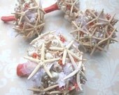 Made to Order Custom Details Bridal Bouquet of Shells (Coral Starfish Style). DEPOSIT