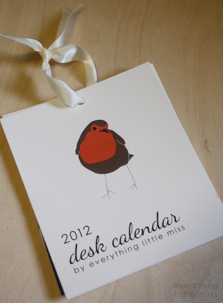 2012 Calendar With Ribbon For Hanging