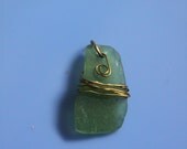 All Wrapped Up Green Sea Glass Pendant