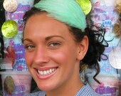 10 DOLLAR Flyaway Clearance SUSIE Q Feather Headband Green Mint Hackle