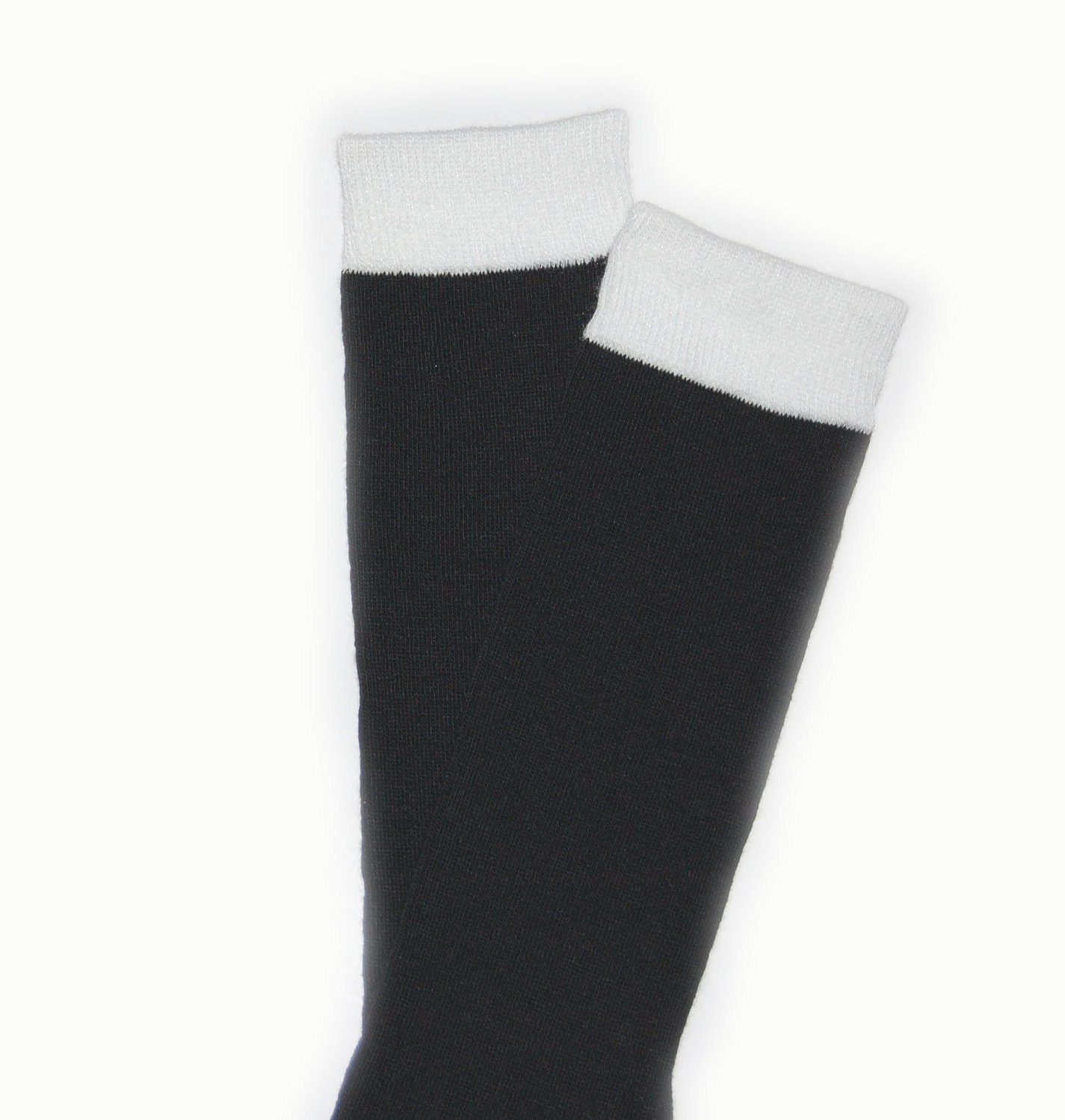 Crawler Covers Baby Toddler Leg Warmers---Black with Cream Cuff