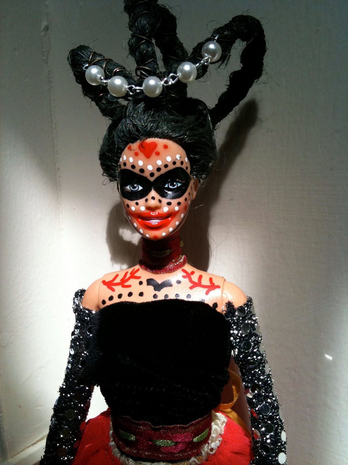OOAK Reclaimed Masquerade Barbie Art Doll