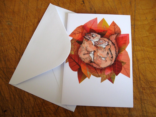 Squirrel Spoon // Greeting Card