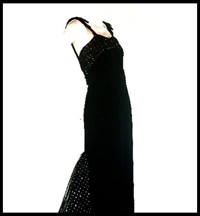 VALENTINO Night Black Velvet Evening Gown XS S