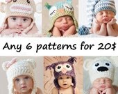 SALE ANY 6 PDF Patterns for 20.00