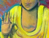 Yellow Buddha - Art Print  - Limited Edition 10x14