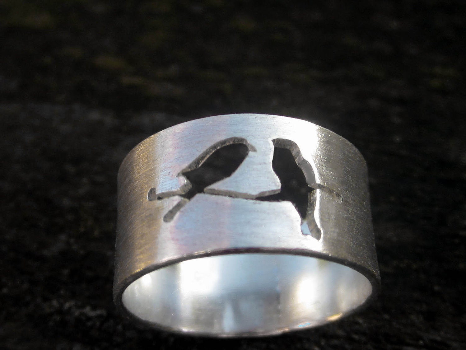 Birds on a Branch Sterling Ring by donnaodesigns