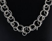 Handmade Silver Links Necklace - FREE shipping