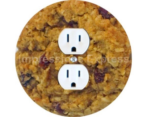 Oatmeal Raisin Cookie Duplex Outlet Plate Cover