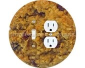 Oatmeal Raisin Cookie Toggle Switch and Duplex Outlet Double Plate Cover