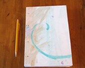 Art journal - watercolor paper, fall fashion colors