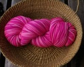 Specimen 114 - 210 yards Hand Dyed Magenta and Pink 100% Superwash Merino Sport Yarn