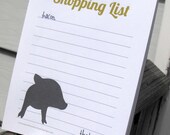 Note pad -  Ultimate Shopping List - Bacon - pig