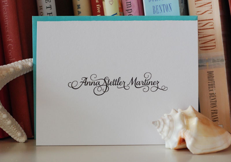 PRINTED - Folded Personalized Notecards - Set of 8